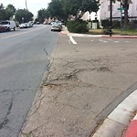 Pothole at 7475–7499 Armstrong Pl